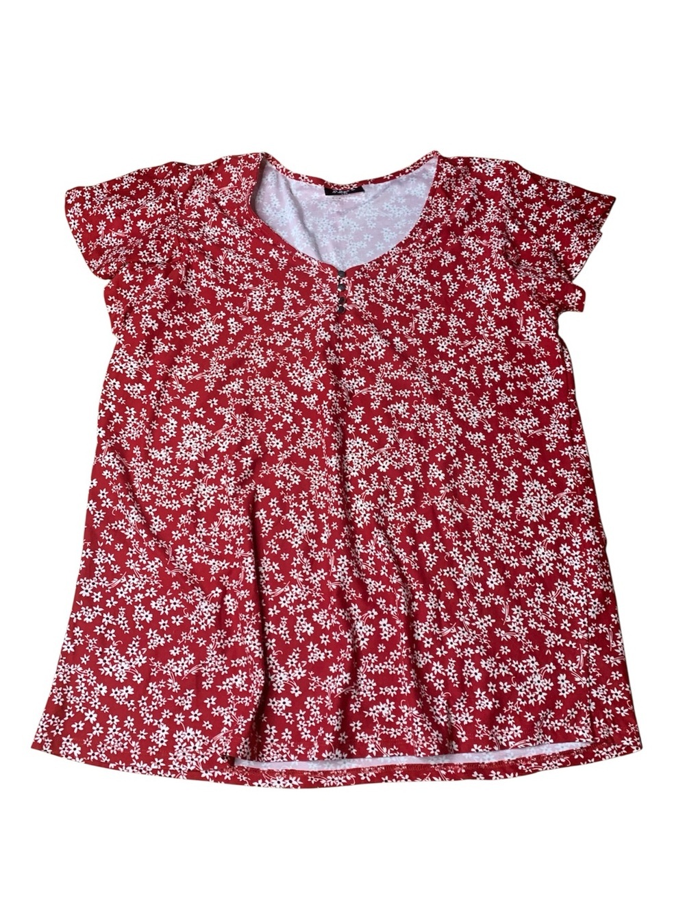 2 Dye 4 Red Floral Print Blouse - Women’s Size Large (L/G)